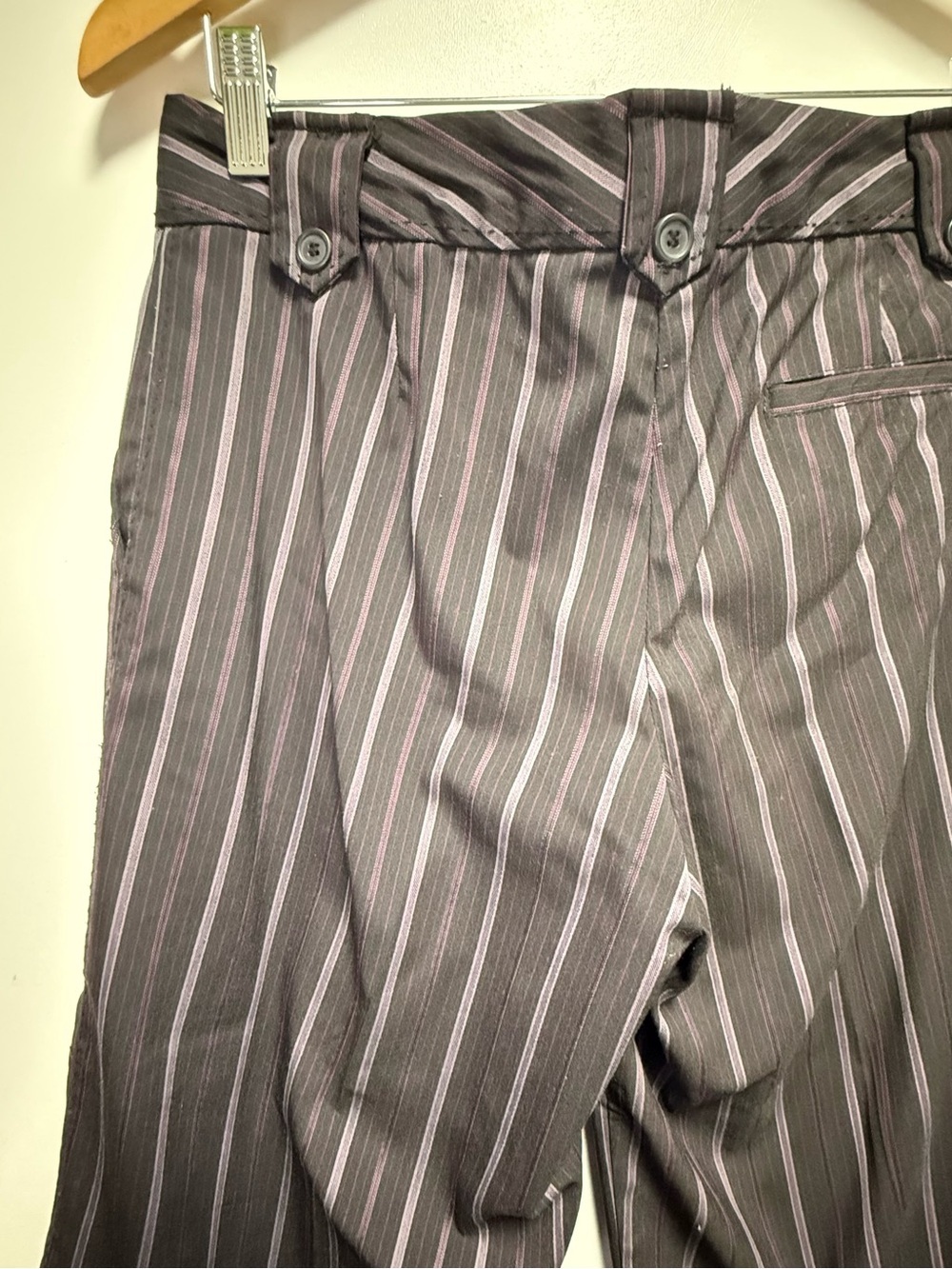 The Limited Black Pinstripe Wide-Leg Suit Pantsuit - Picture 6 of 16